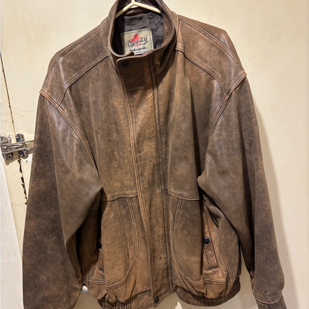 Men's Brown Leather Jacket